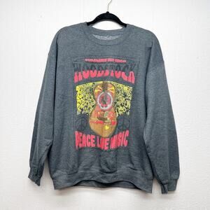 Life Womens Sweatshirt Large Summer of 1969 Hoodstock Boho Hippie Festival Music